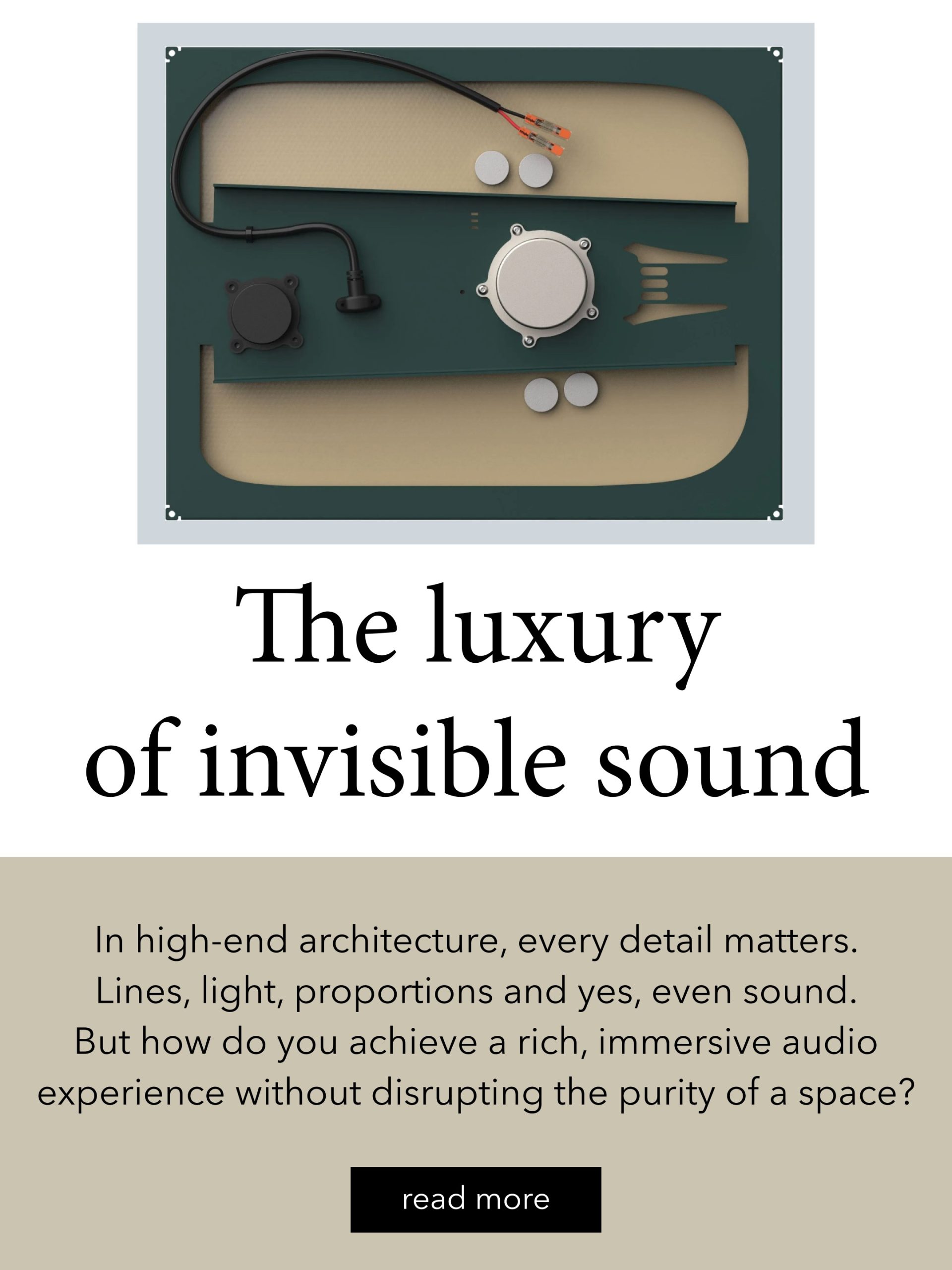 The luxury of invisible sound – Behind the Pik